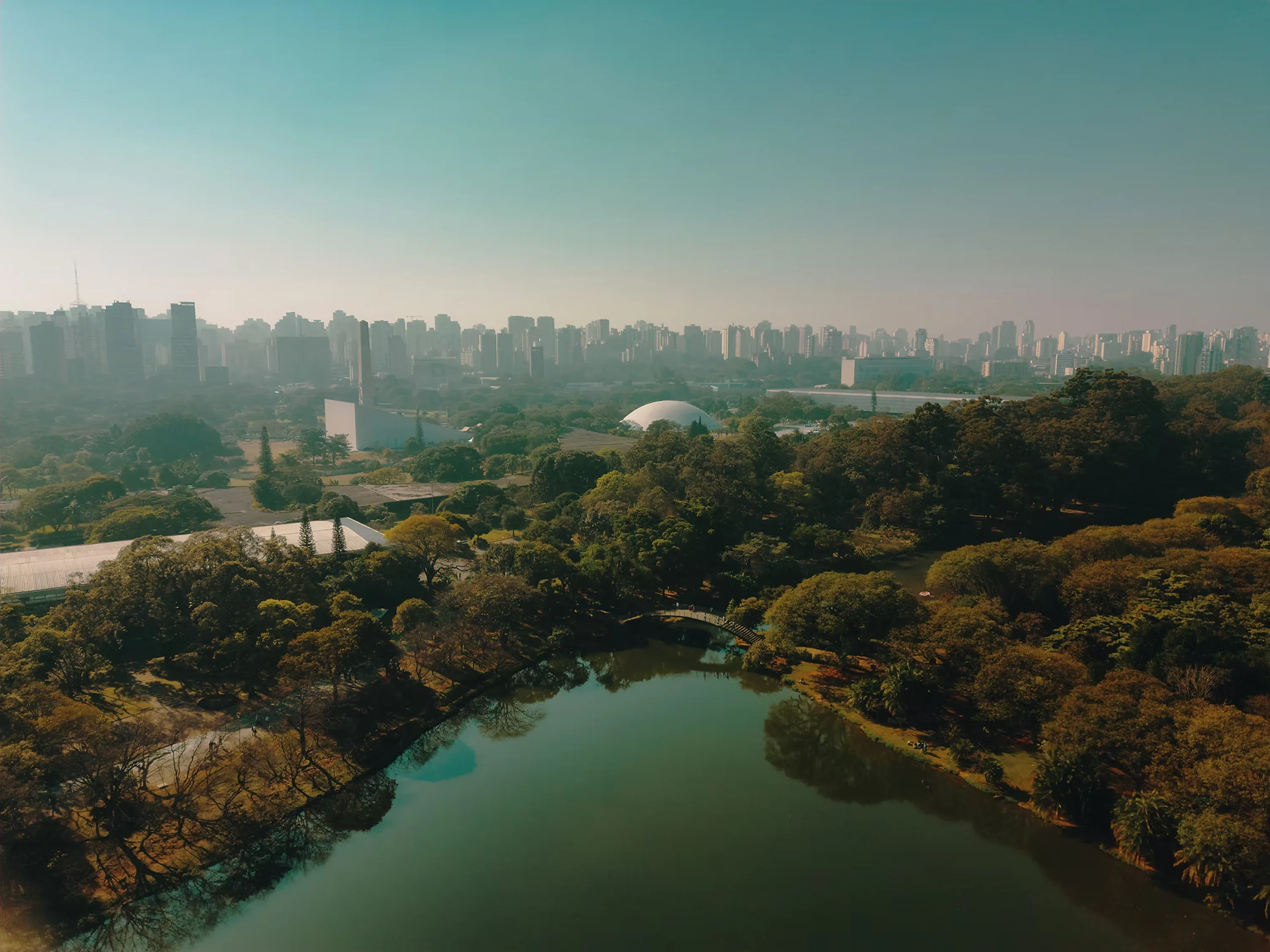 Vista aérea do Parque Ibirapuera