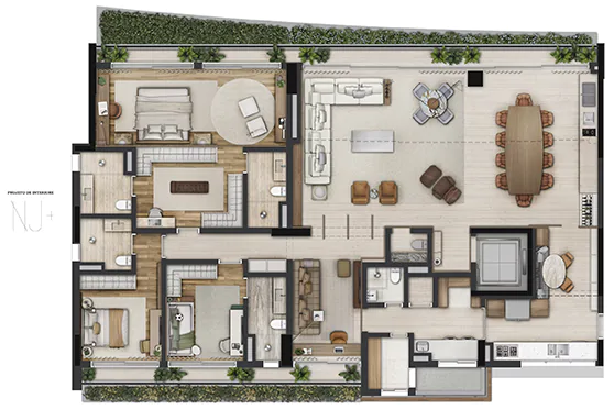 300M² | 4 suítes | 4 vagas